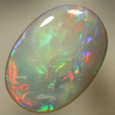 SOLID SEMI BLACK OPAL Bright red Flame pattern